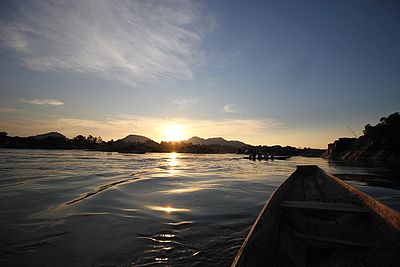 Laos Sonnenuntergang Laos Sonnenuntergang